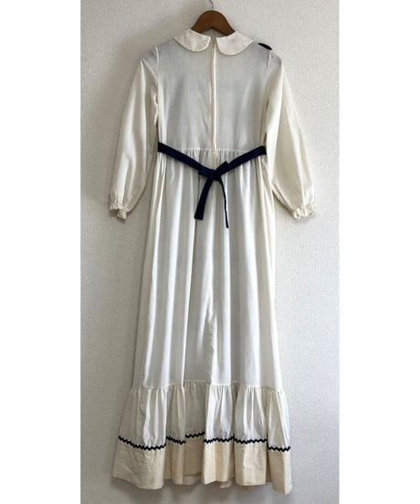 70s patchwork print apron dress