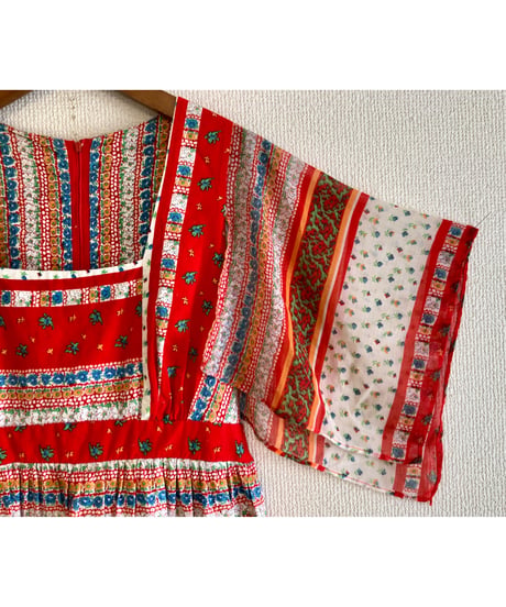70s flower dress