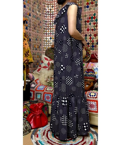 70s polka dots dress