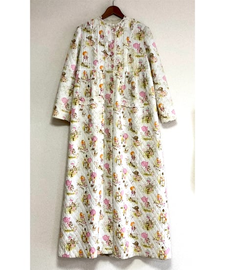 70s quilted sweet robe