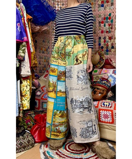 tea towel super wide leg pants B