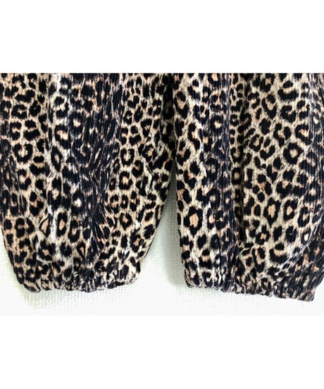 70-80's corduroy leopard all-in-one