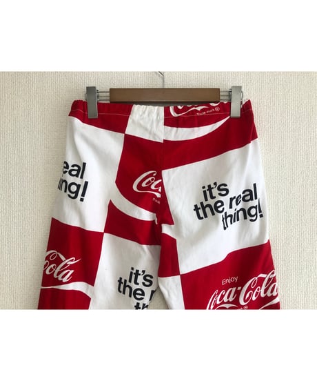 70s coca-cola print cotton pants