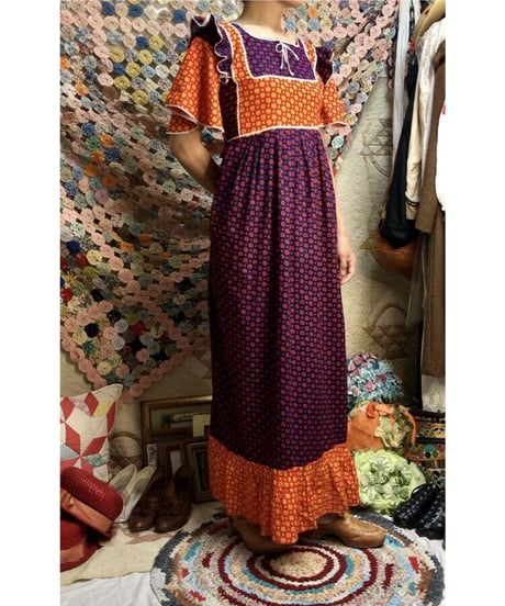 vintage pakistan cotton one-piece②