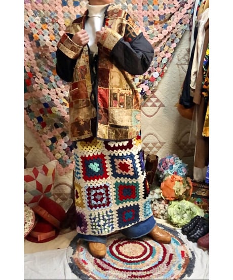 patchwork embroidered quilting jacket