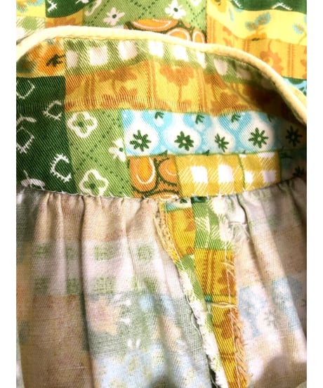 70's patchwork print dress
