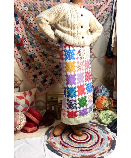 patchwork quilt skirt