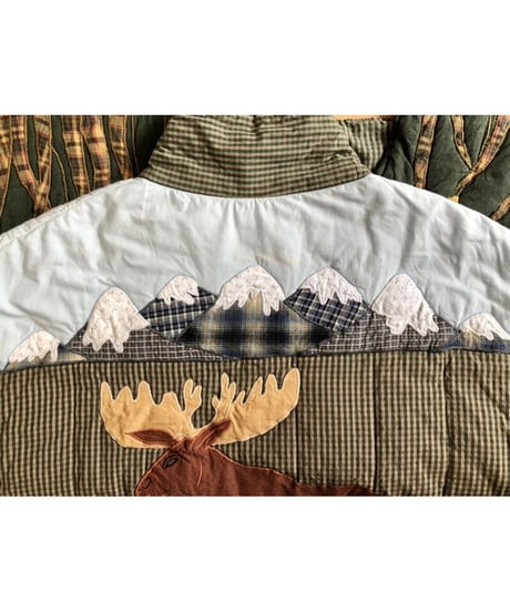 patchwork animal motif quilting jacket