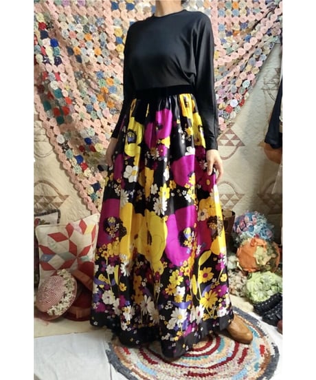 60s psychedelic flower dress