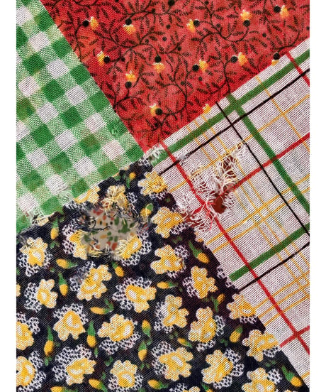 70s patchwork print dress