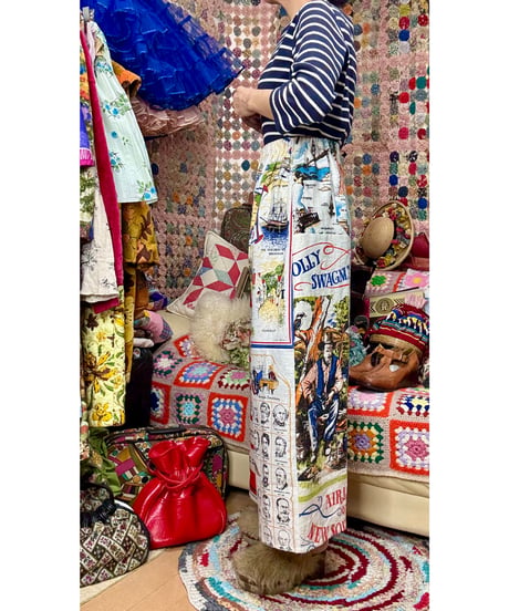 tea towel super wide leg pants A