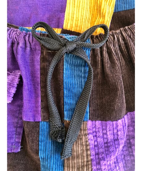 corduroy patchwork pants