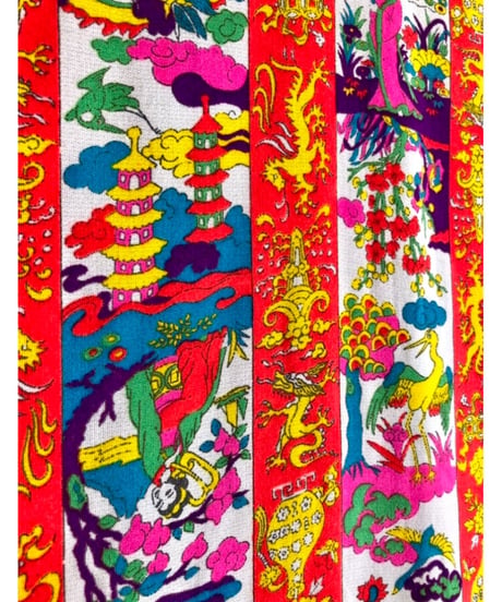 60s oriental print dress