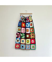 granny square skirt black