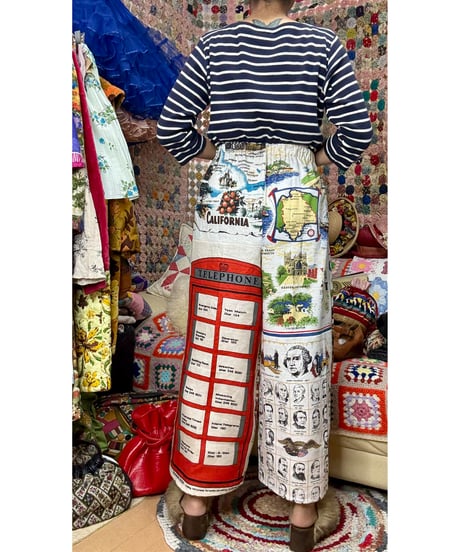 tea towel super wide leg pants A