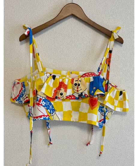 Raggedy Ann & Andy frill tops（70s fabric）