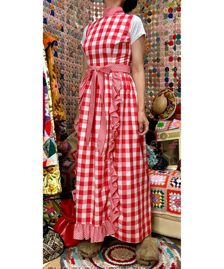 70s gingham dress
