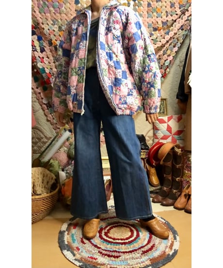 80s patchwork quilt jacket