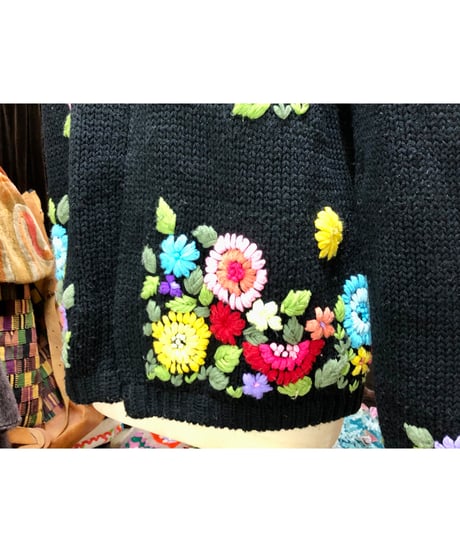 60s embroidered cardigan