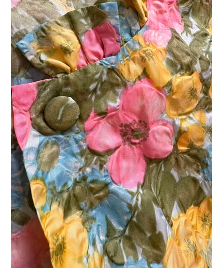 60s emboss flower robe