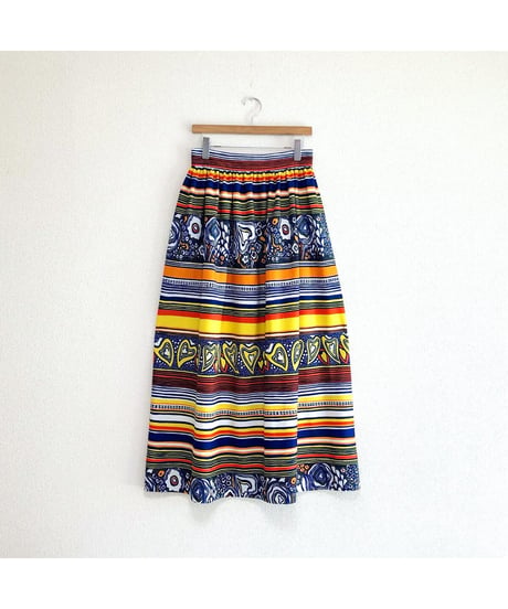 60's psychedelic pattern maxi skirt