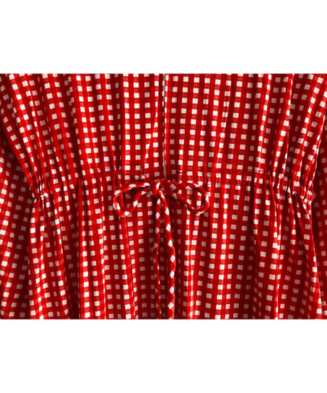 70s checkered polyester dress