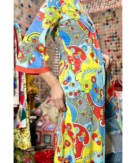 60-70s flower robe
