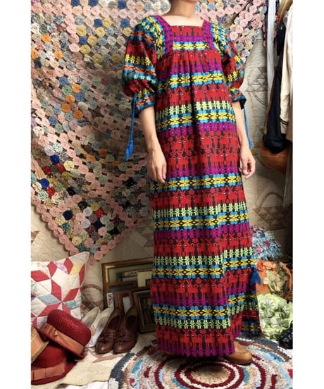 vintage guatemala embroidered one-piece