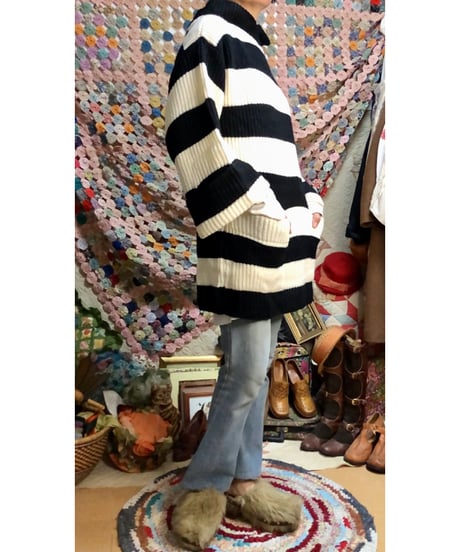 70s stripe hoodie knit