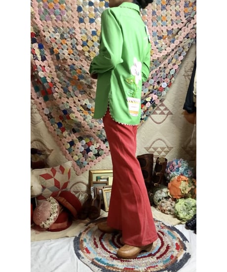 70's flower patch shirt