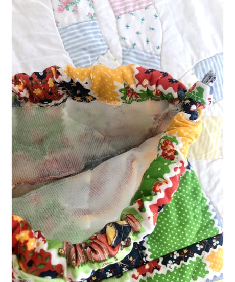 patchwork print quilting robe & bag set