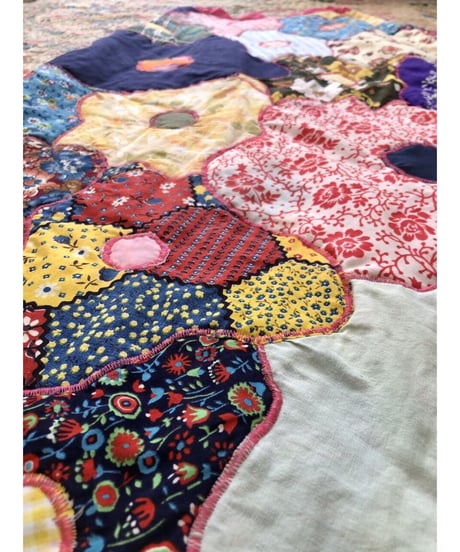 vintage patchwork quilt flower skirt