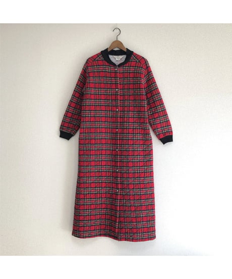 plaid quilting robe