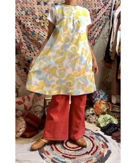 70's paisley mini dress