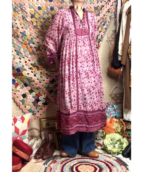 vintage indian cotton dress ②