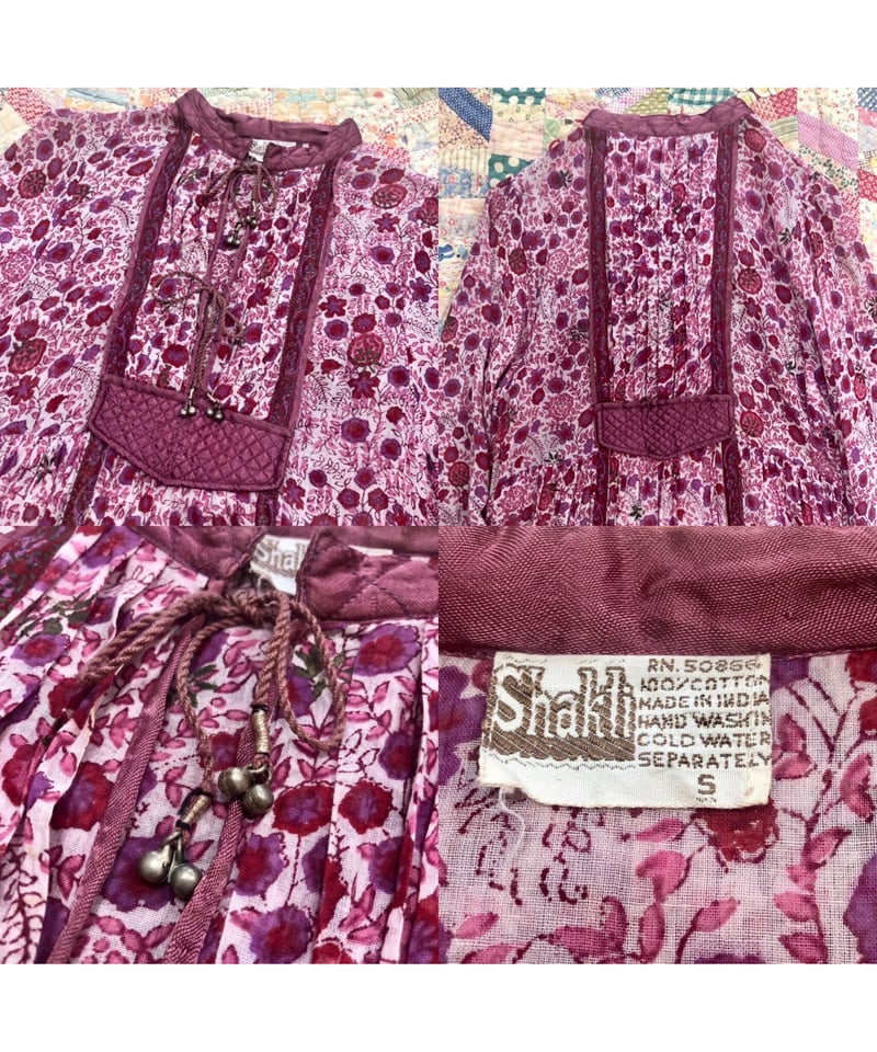 vintage indian cotton dress ② | Quilt vintage indian cotton dress ② | Quilt