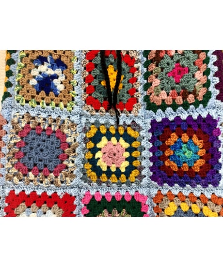 granny square one-piece blue