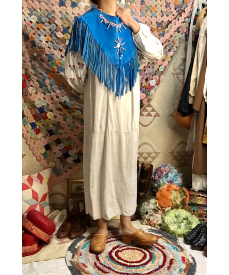 fringe suède collar