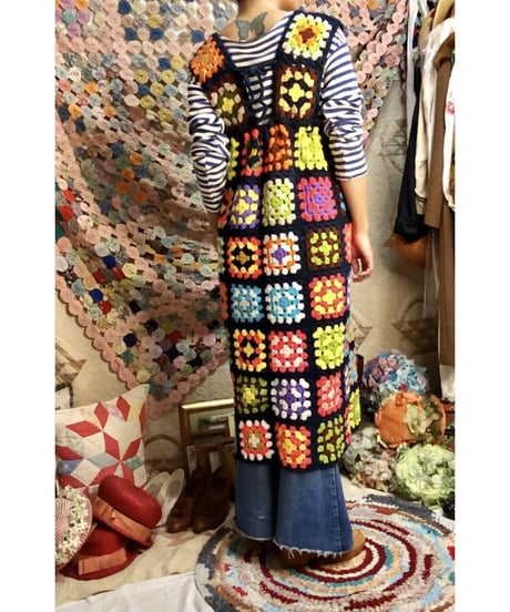 granny square one-piece black