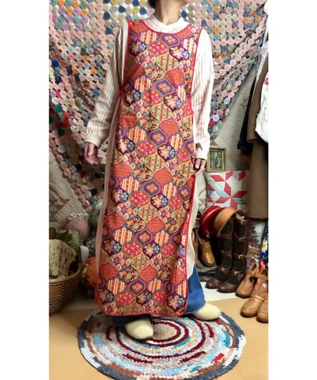 paisley apron dress