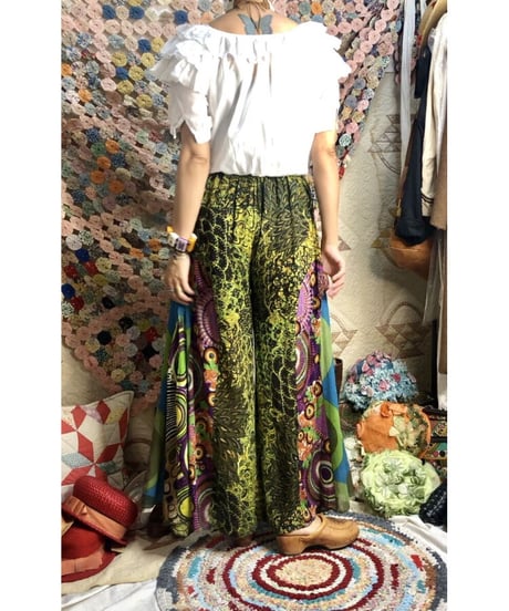 psychedelic print easy pants