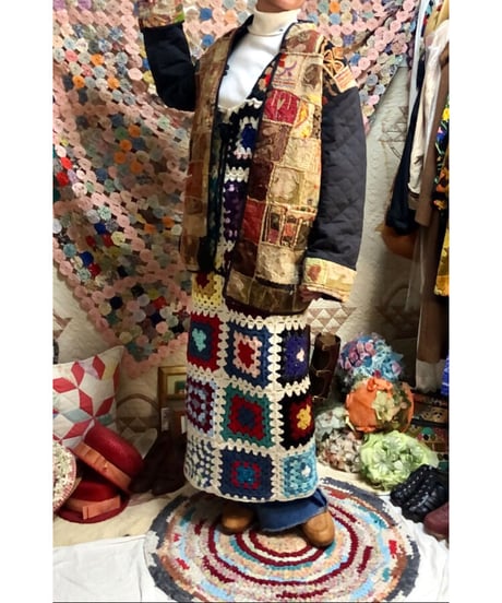 patchwork embroidered quilting jacket