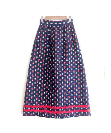 70s quilted flower skirt