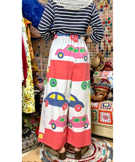 marimekko bo-boo super wide leg pants（70s fabric）B