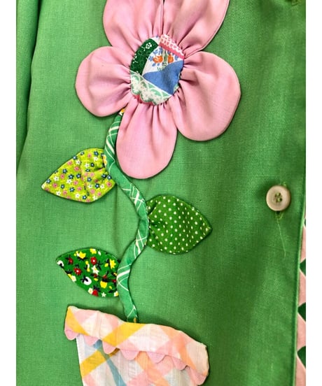 70's flower patch shirt