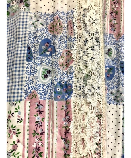 patchwork print quilting coat