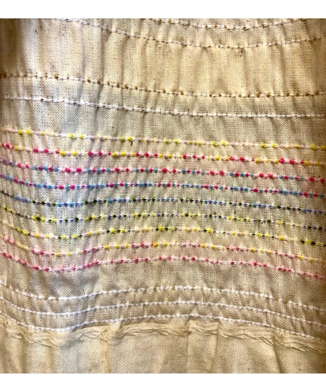 70s embroidered ribbon work skirt