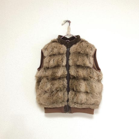 70-80's hansa branta by stearns faux fur down vest