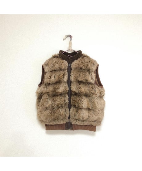 70-80's hansa branta by stearns faux fur down vest