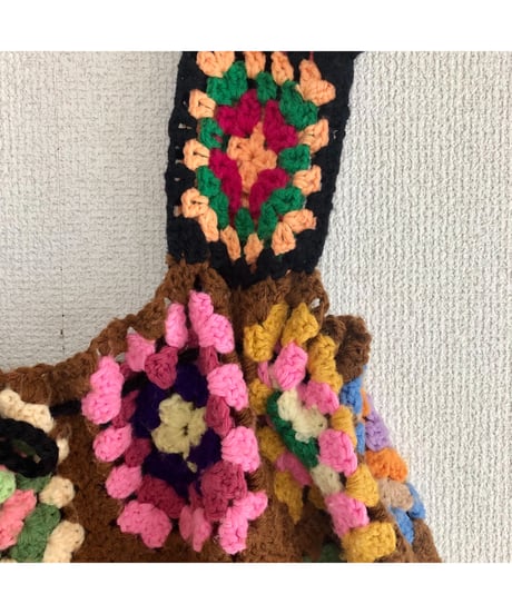 granny square one-piece brown